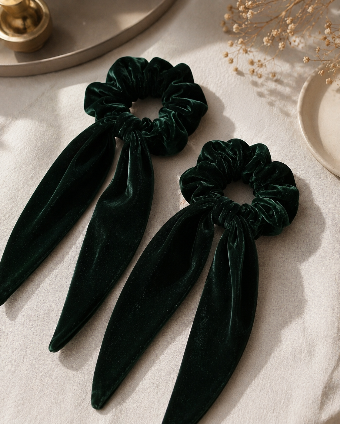 Velvet Scrunchies with long tail - Image 6