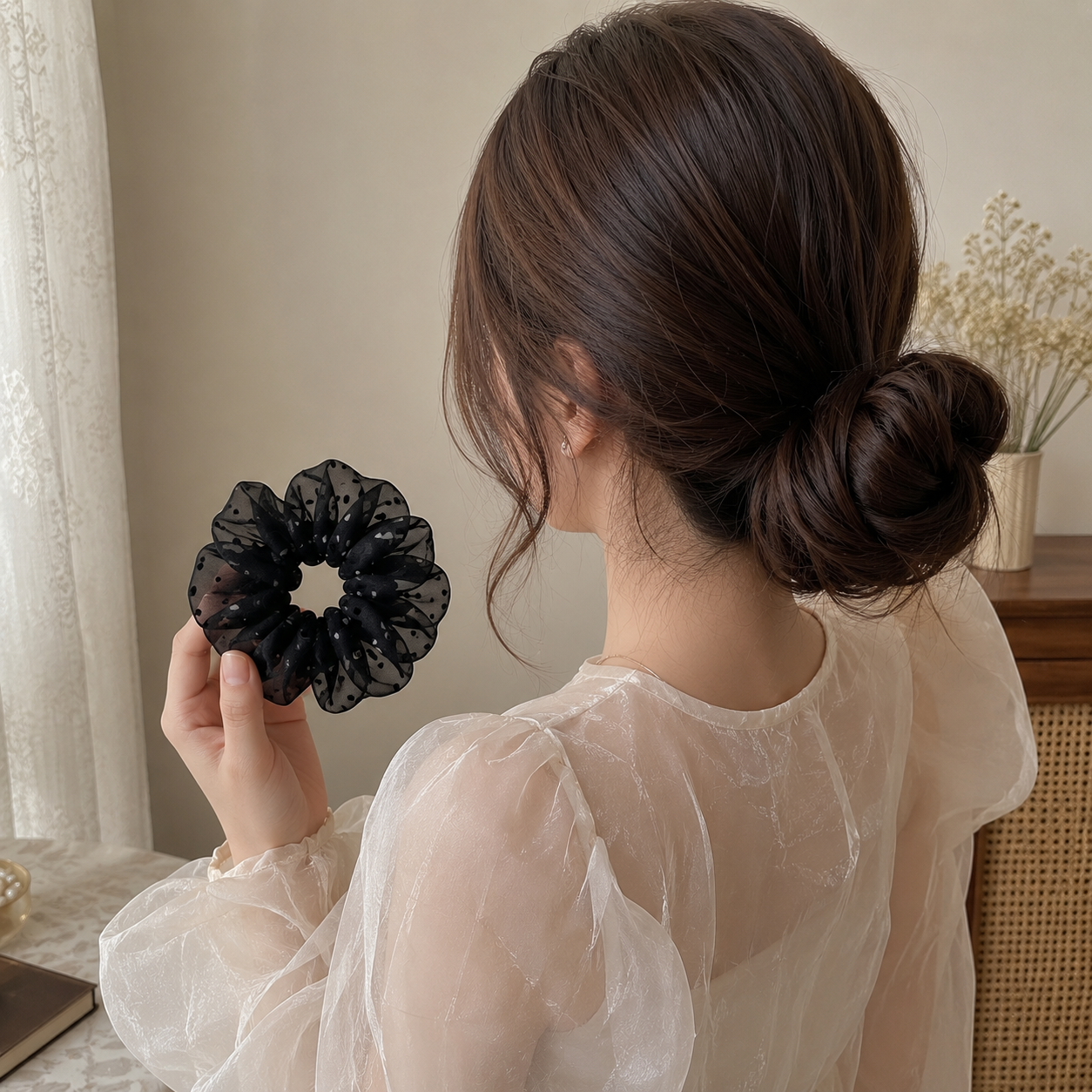 Premium Printed Organza Scrunchies - Image 3