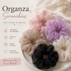 Premium Organza Scrunchies