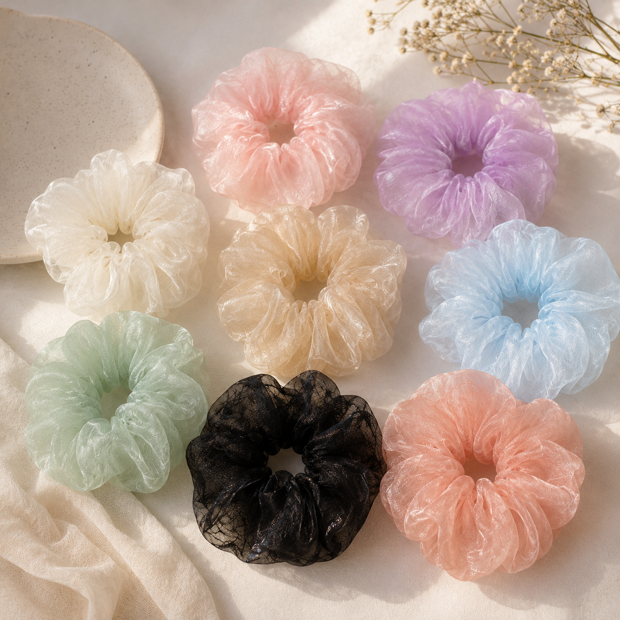 Premium Organza Scrunchies - Image 3