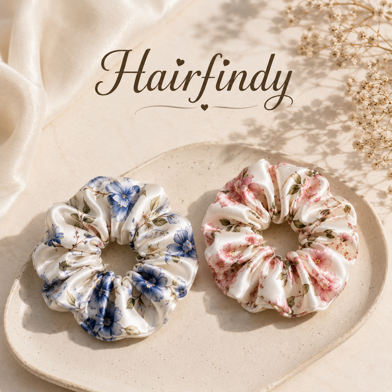 Trendy Printed Silk Scrunchies - Image 4