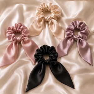 Premium Silk Scrunchies with Tail