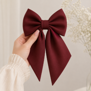 Elegant Simple Fabric Ribbon Hair Bow Clip