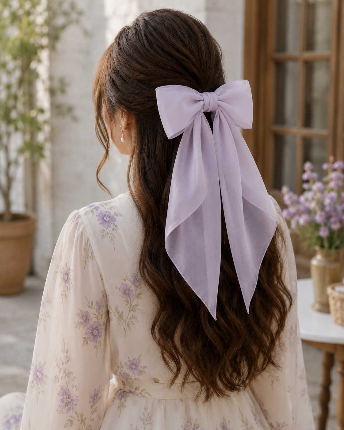 Premium Chiffon Hair Bow Clip for Girls - Image 3