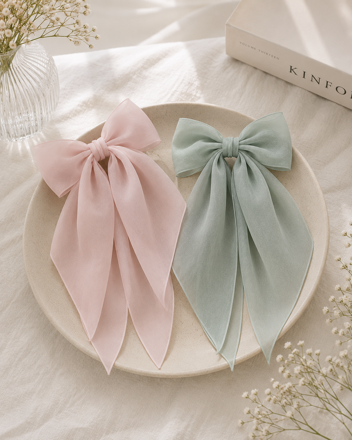 Premium Chiffon Hair Bow Clip for Girls - Image 4