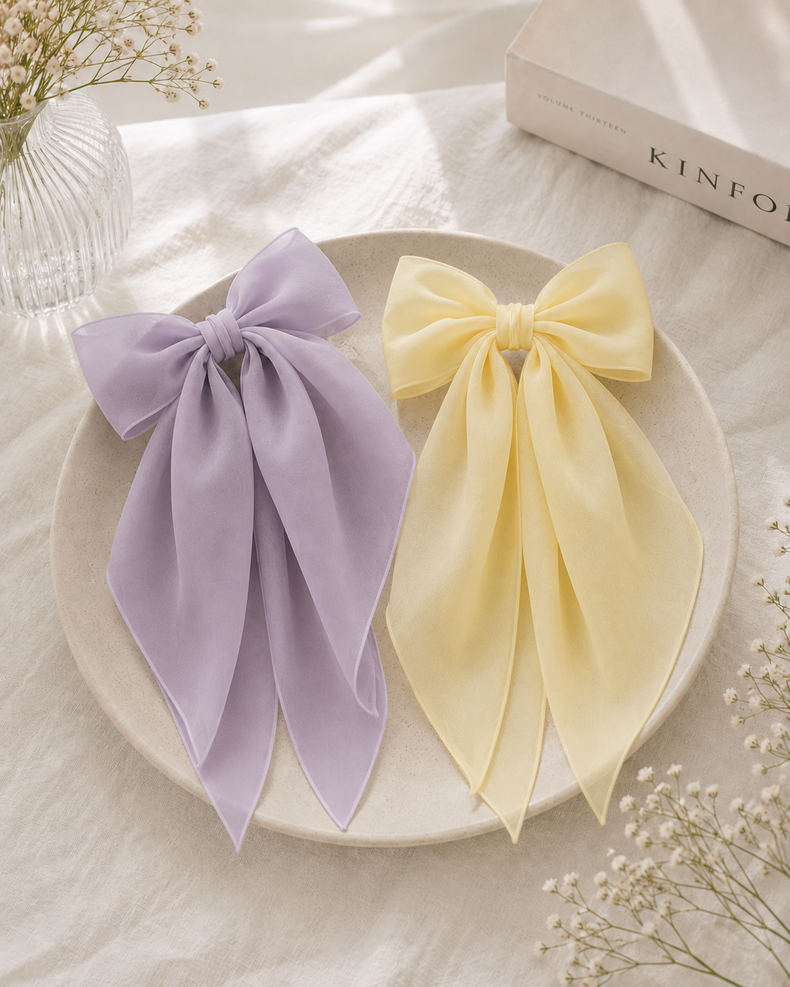 Premium Chiffon Hair Bow Clip for Girls