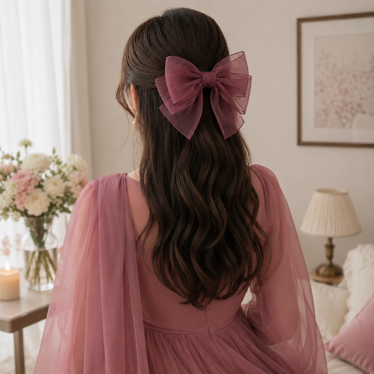 Elegant Chiffon Hair Bow Set - Image 4