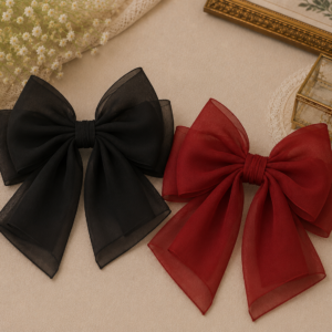 Elegant Chiffon Hair Bow Set