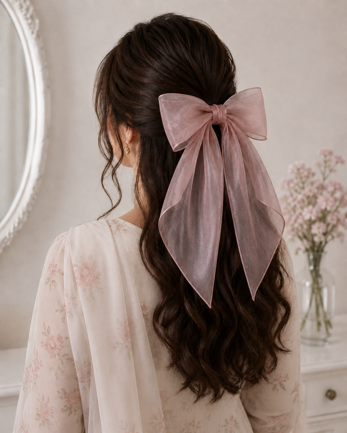 Organza Hair Bow Clip for Women & Girls - Image 3