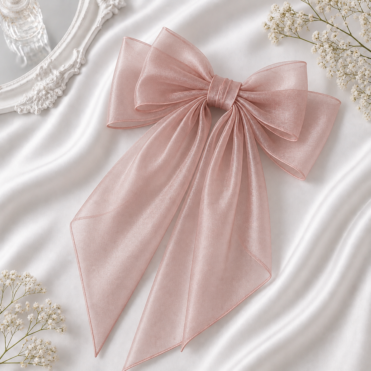 Organza Hair Bow Clip for Women & Girls - Image 4