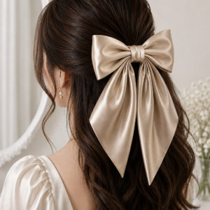 Luxury Satin Hair Bow with Long Tail
