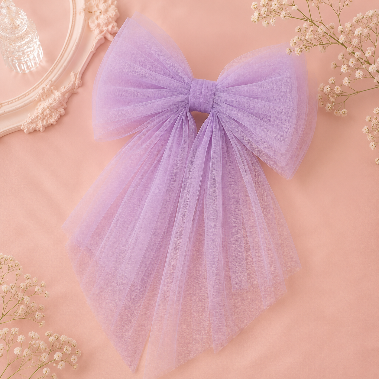 Premium Tulle Hair Bow for Girls & Women - Image 3