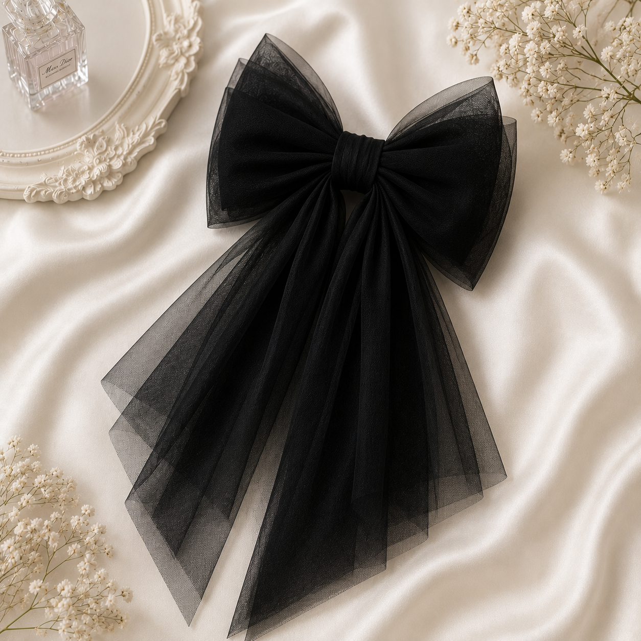 Premium Tulle Hair Bow for Girls & Women - Image 4