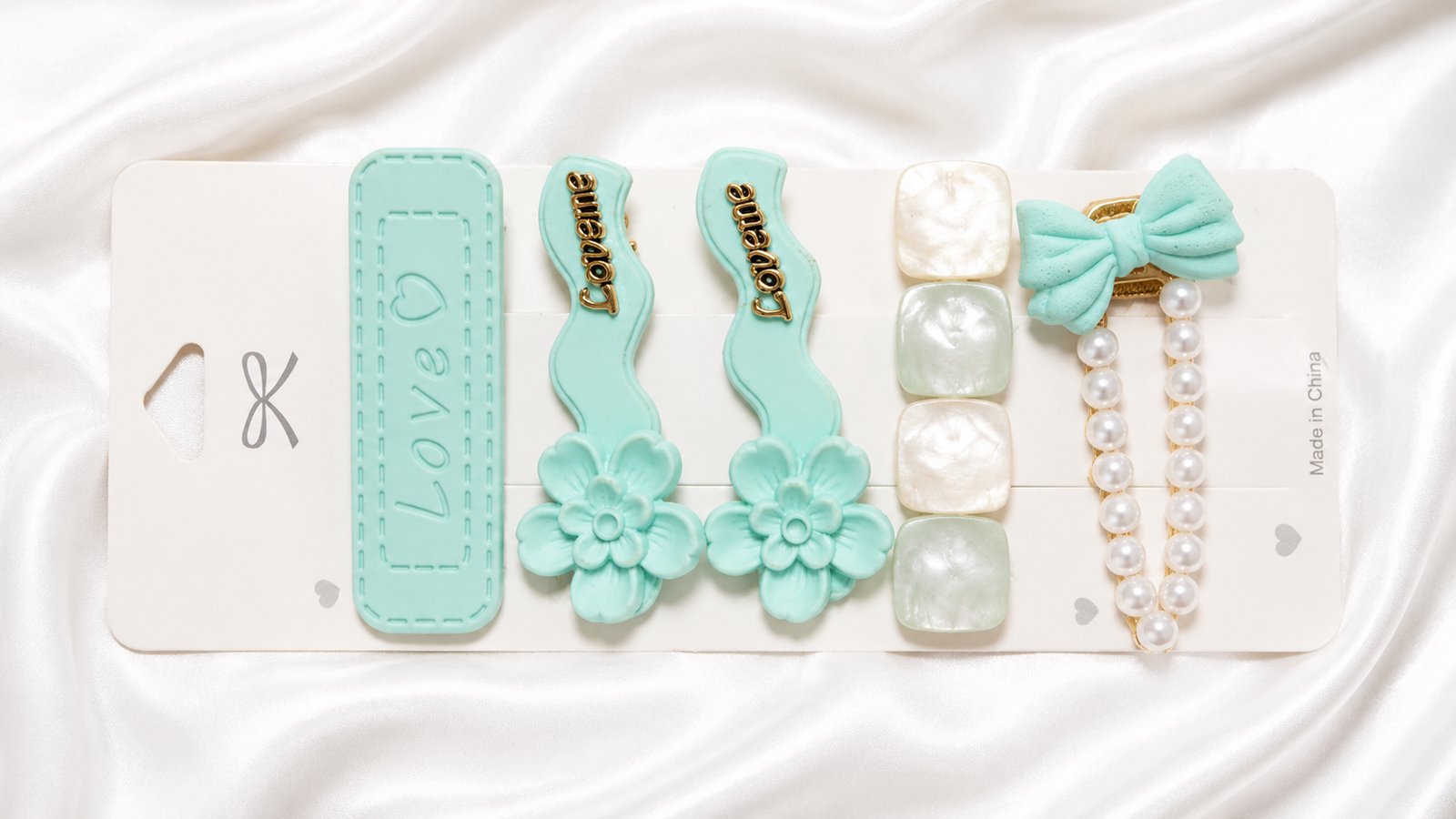 Cute Hair Accessories Set – Clips & Ties 2 Cute Hair Accessories Set – Clips & Ties - Image 2
