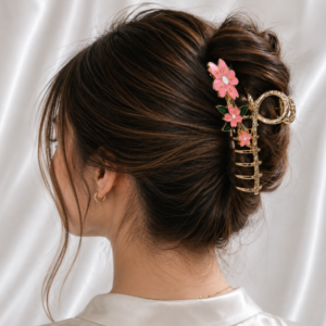 Gold Metal Claw Hair Clip for Girls