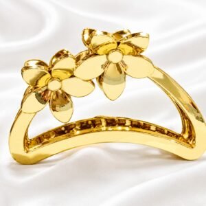 Floral Plastic Hair Claw Clip