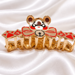 Cute Teddy Bear Metal Hair Claw Clip