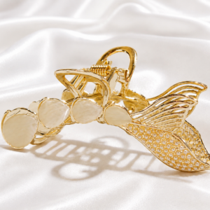 Pearl Metal Hair Claw Clip
