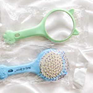 Cute Handheld Hair Brush & Mirror